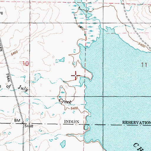 Topographic Map of Fourth of July Creek, ID