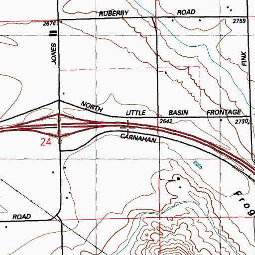 Topographic Map of Frog Hollow, ID