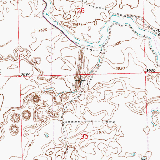 Topographic Map of G Canal, ID
