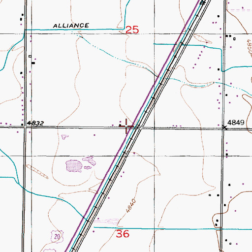 Topographic Map of Garfield Ucon Canal, ID