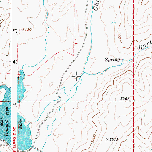 Topographic Map of Garten Creek, ID