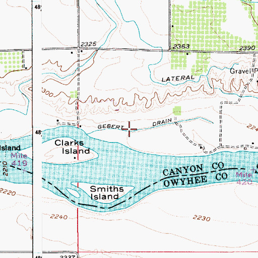 Topographic Map of Gebert Drain, ID