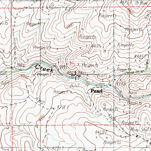 Topographic Map of Gem State Mine, ID