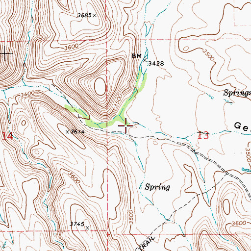 Topographic Map of George Way Gulch, ID