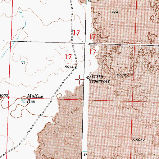 Topographic Map of Gerity Reservoir, ID