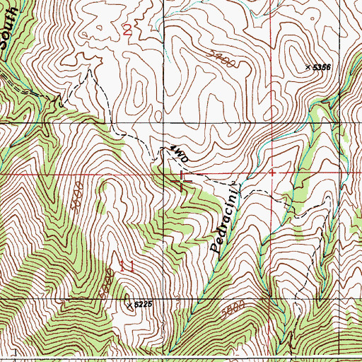 Topographic Map of Ghost Ranch, ID