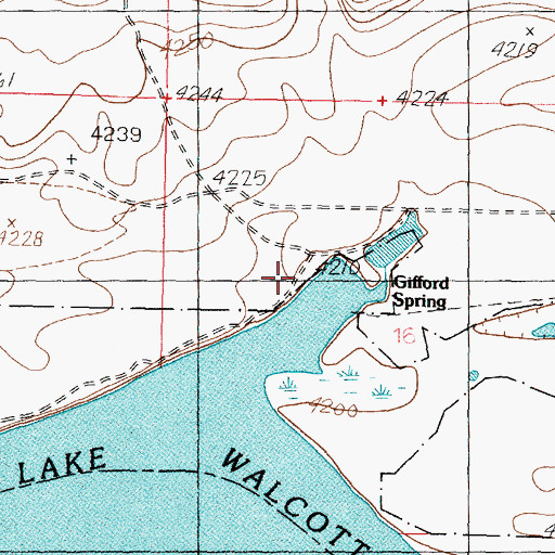 Topographic Map of Gifford Spring, ID