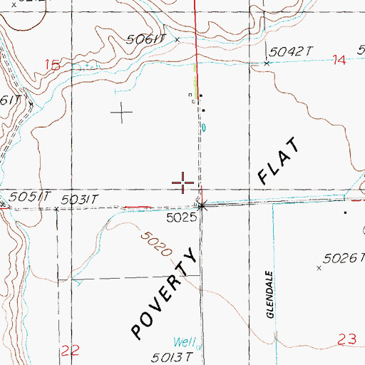 Topographic Map of Glendale School, ID