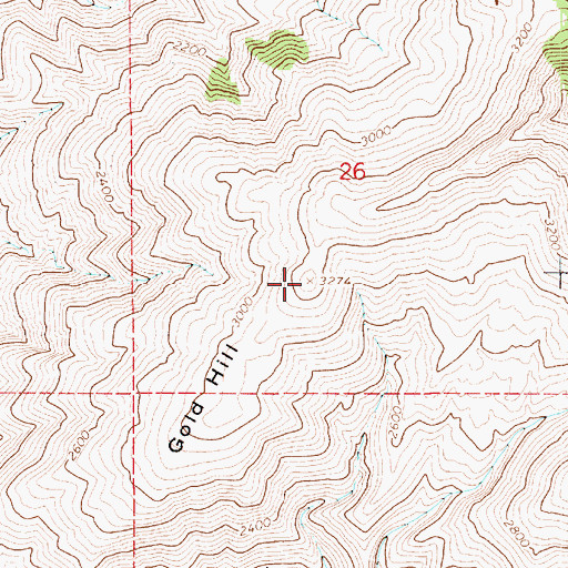 Topographic Map of Gold Hill, ID
