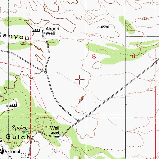 Topographic Map of Empire Ranch Airport (historical), AZ