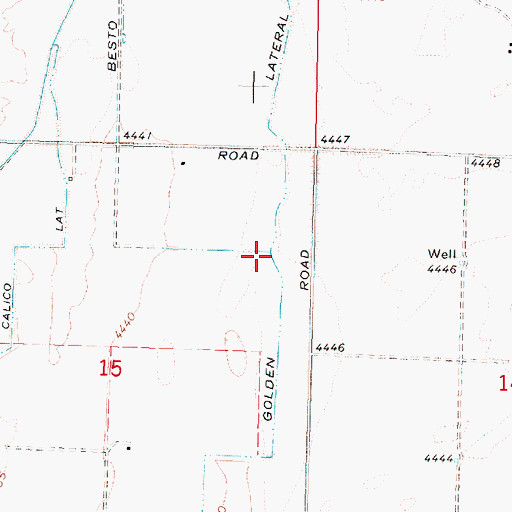 Topographic Map of Golden Lateral, ID