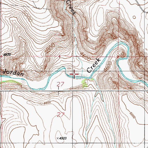 Topographic Map of Goose Creek, ID
