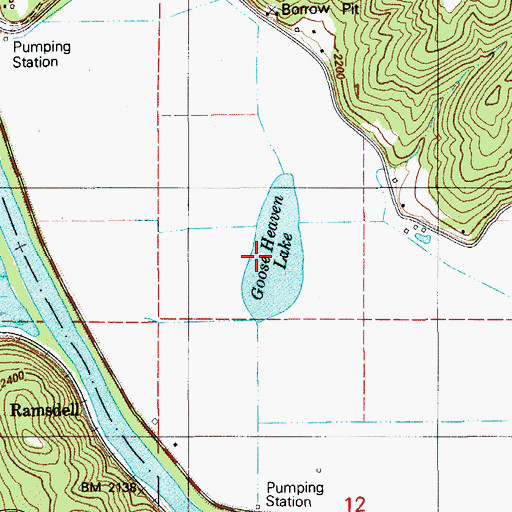Topographic Map of Goose Heaven Lake, ID