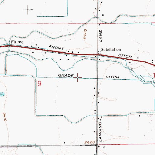 Topographic Map of Grade Ditch, ID