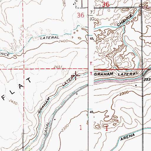 Topographic Map of Graham Lateral, ID