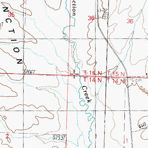 Topographic Map of Granite Creek, ID