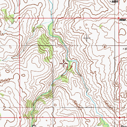 Topographic Map of Granite Creek, ID