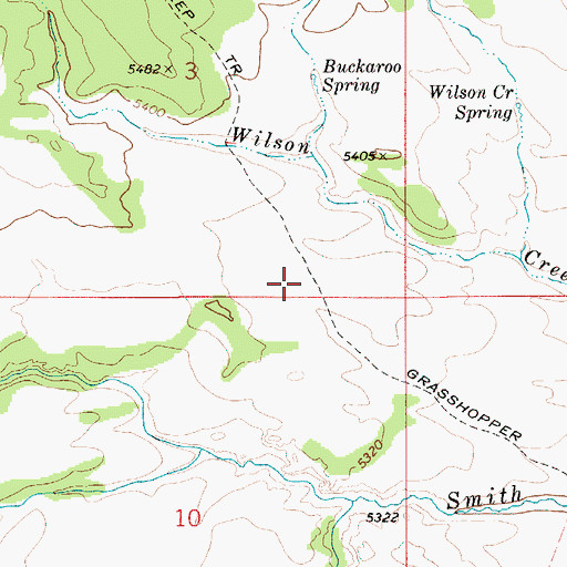 Topographic Map of Grasshopper Trail, ID