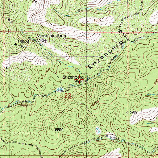 Topographic Map of Enzenberg Well, AZ