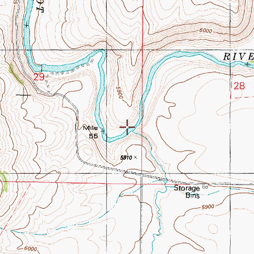 Topographic Map of Grave Creek, ID