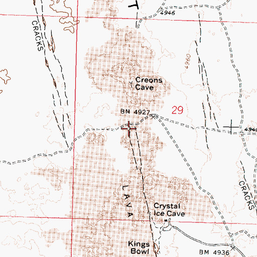 Topographic Map of Great Rift, ID