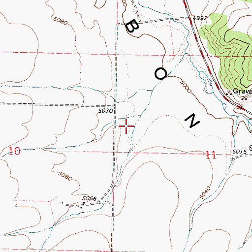 Topographic Map of Green Canyon, ID