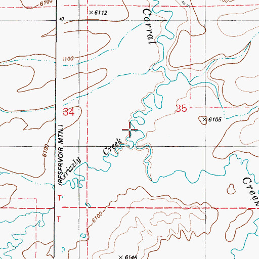 Topographic Map of Grizzly Creek, ID