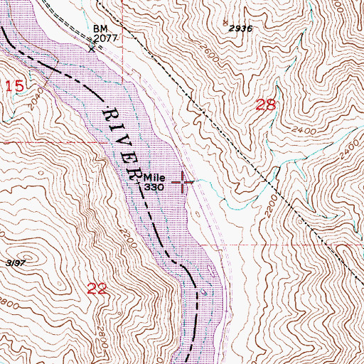 Topographic Map of Grouse Creek, ID