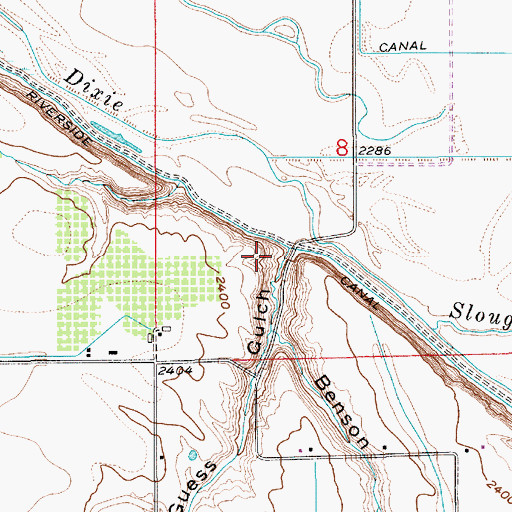 Topographic Map of Guess Gulch, ID