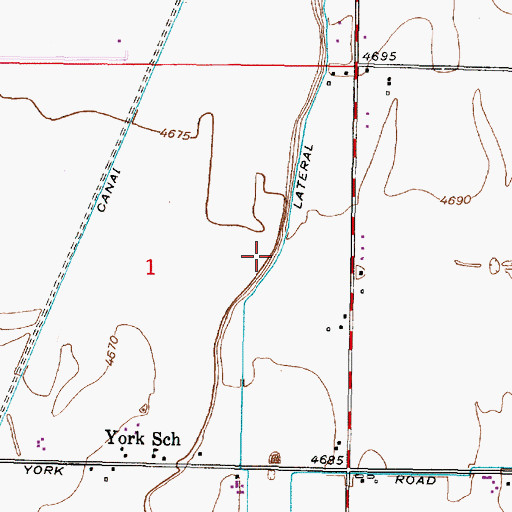 Topographic Map of Gustafson Lateral, ID