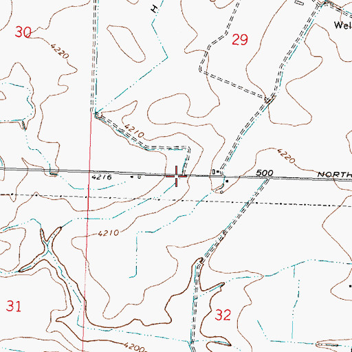 Topographic Map of H Main Drain, ID