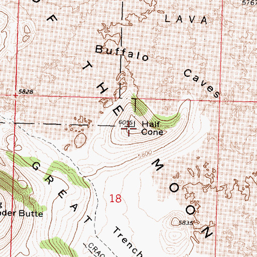 Topographic Map of Half Cone, ID