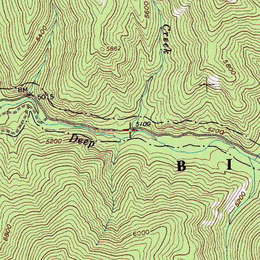 Topographic Map of Halfway Creek, ID