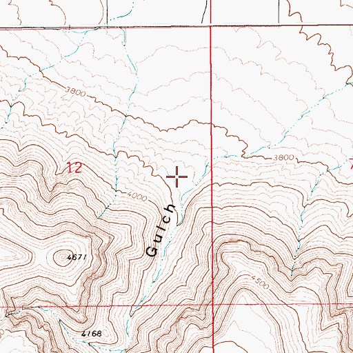 Topographic Map of Halfway Gulch, ID