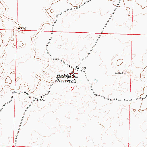 Topographic Map of Halogeton Reservoir, ID