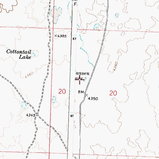 Topographic Map of Hansen Lake, ID