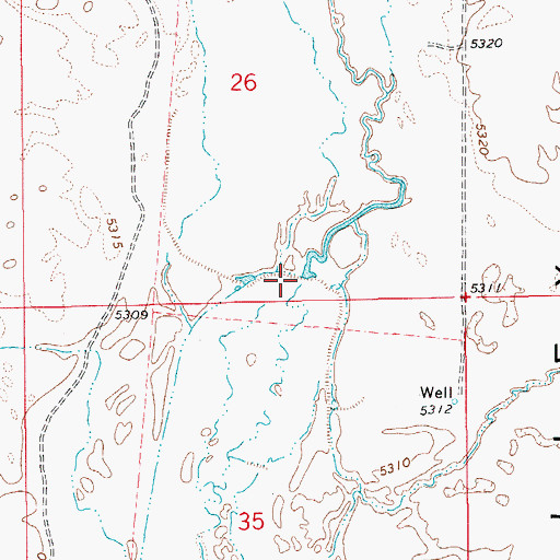 Topographic Map of Harris Creek, ID