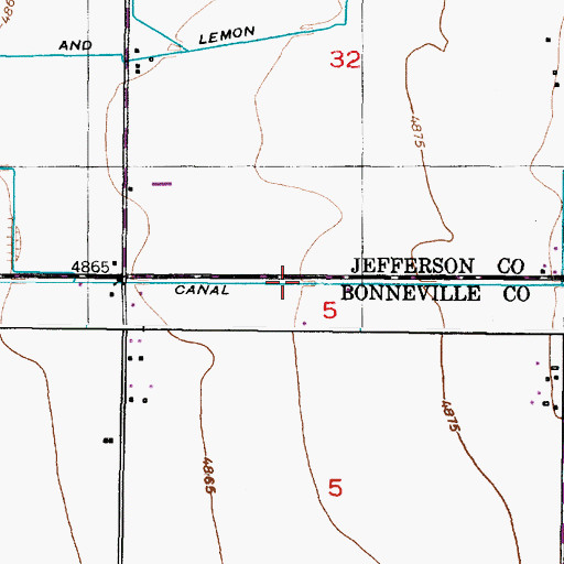 Topographic Map of Harrison Canal, ID