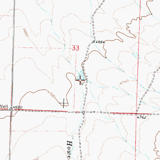 Topographic Map of Harroun Canyon, ID