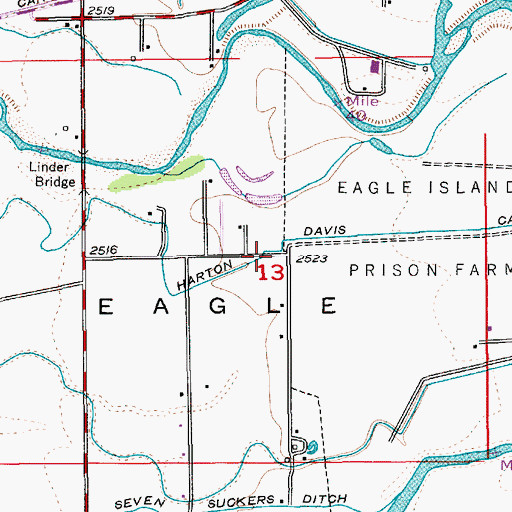 Topographic Map of Harton Davis Canal, ID