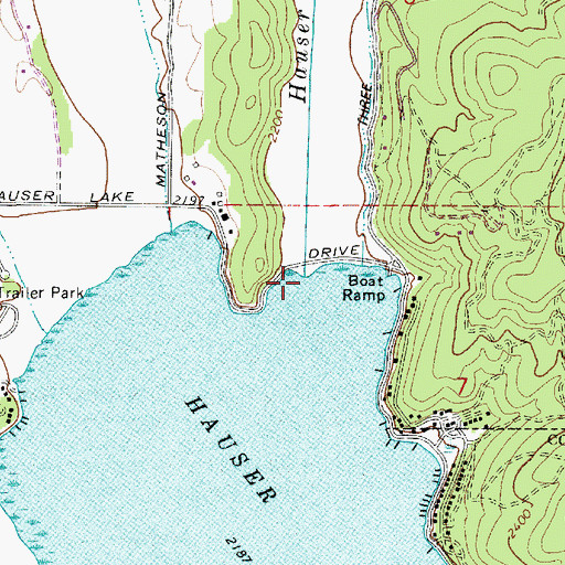 Topographic Map of Hauser Creek, ID