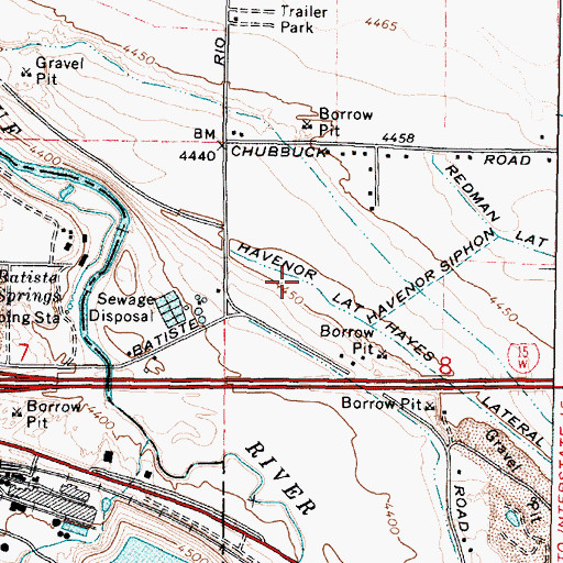 Topographic Map of Havenor Lateral, ID