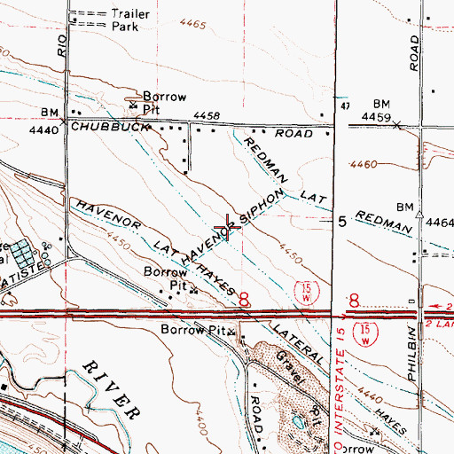 Topographic Map of Havenor Siphon, ID