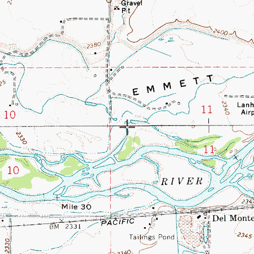 Topographic Map of Haw Creek, ID