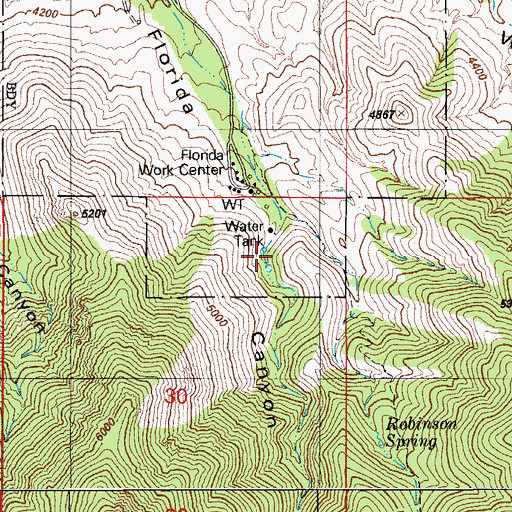Topographic Map of Florida Dam, AZ