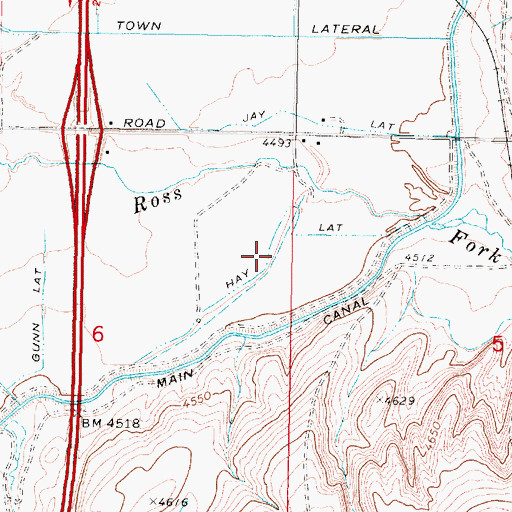 Topographic Map of Hay Lateral, ID