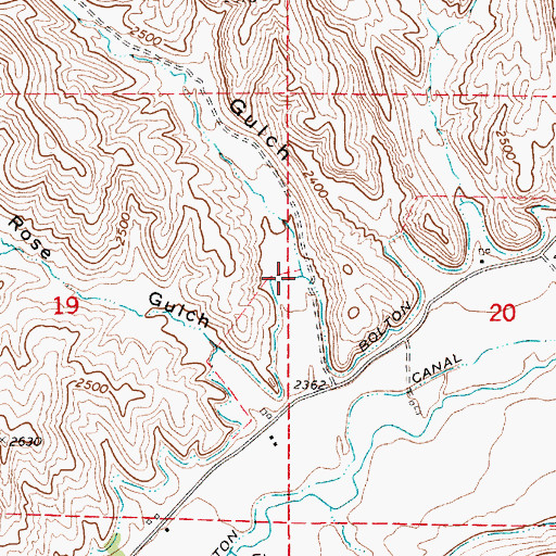 Topographic Map of Heart Gulch, ID