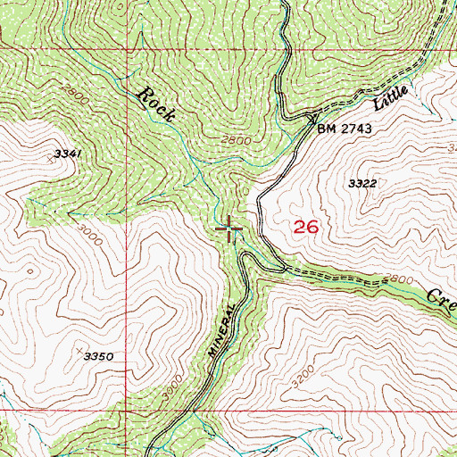 Topographic Map of Henley Creek, ID