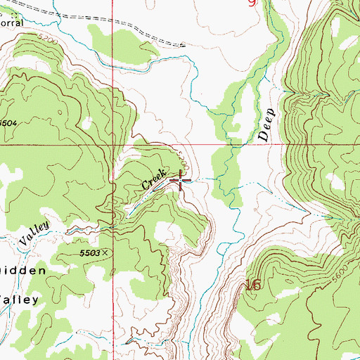 Topographic Map of Hidden Valley, ID