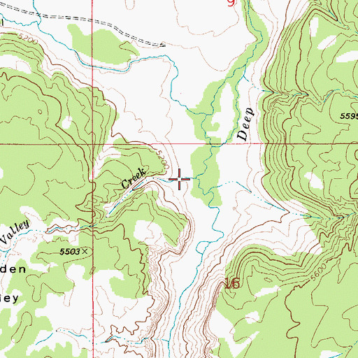 Topographic Map of Hidden Valley Creek, ID